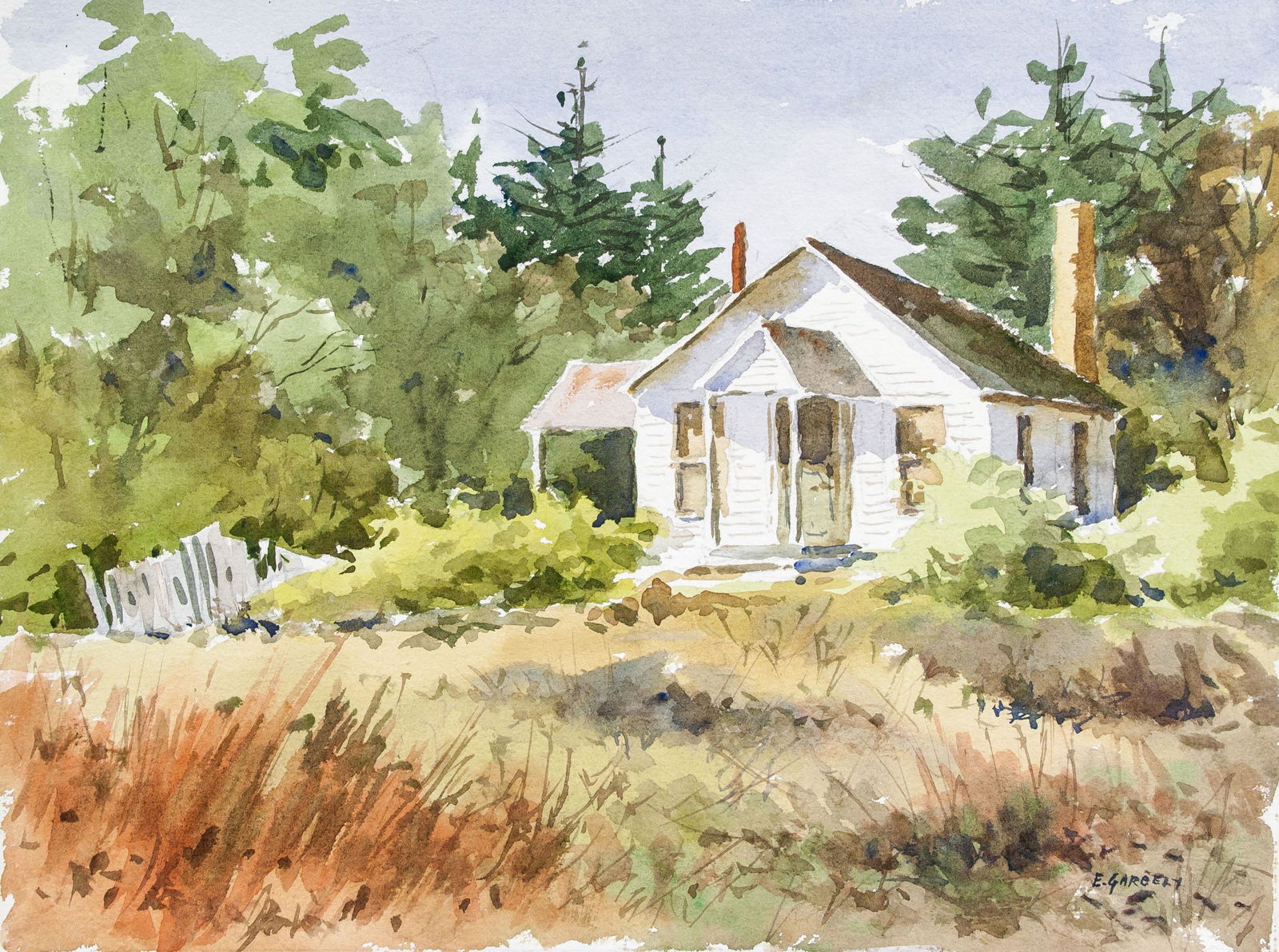 Edward Garbely 1908-1999 US Watercolor Landscape (1 of 5)