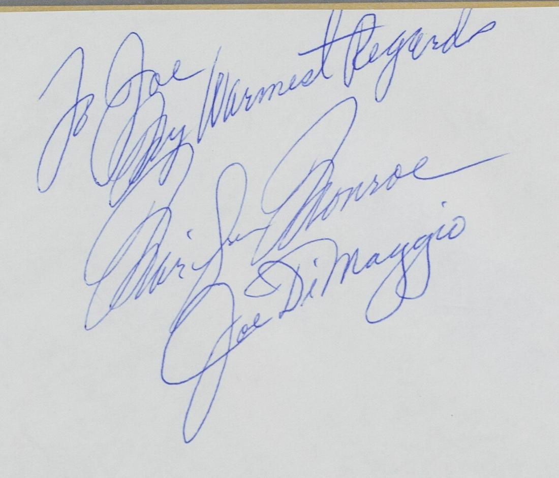 Marilyn Monroe & Joe Dimaggio Autograph GSA CERT (1 of 4)