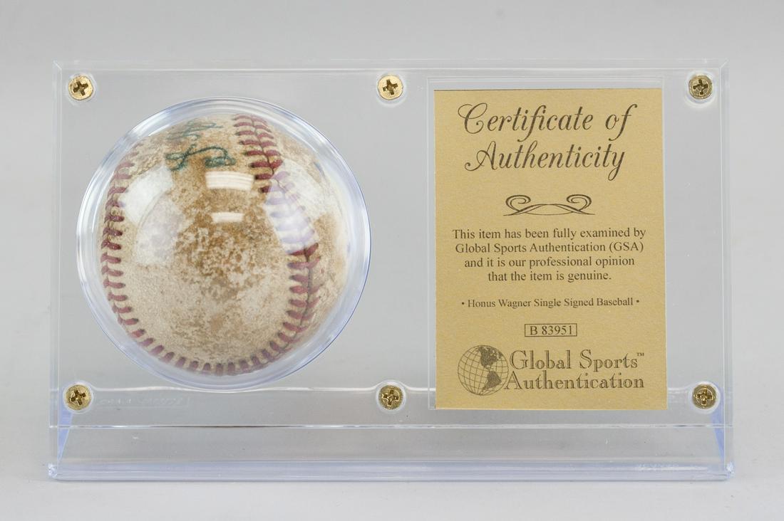 Honus Wagner Autographed Baseball GSA (1 of 10)