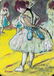 French Impressionist Gouache on Paper Signed Degas