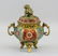 Chinese Bronze Cloisonne Lion Censer Qianlong Mark