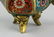 Chinese Bronze Cloisonne Lion Censer Qianlong Mark - 5