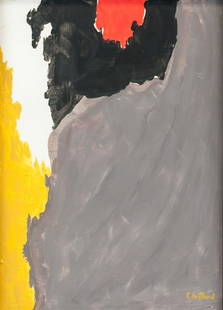 Clyfford Still American Abstract Oil on Canvas: Oil on canvas, framed. Featuring an abstract expressionist composition. Signed Clyfford on the lower right corner. Attributed to Clyfford Still (1904-1980, American). 53 x 38 cm (20.75 x 14.5 in), Fra