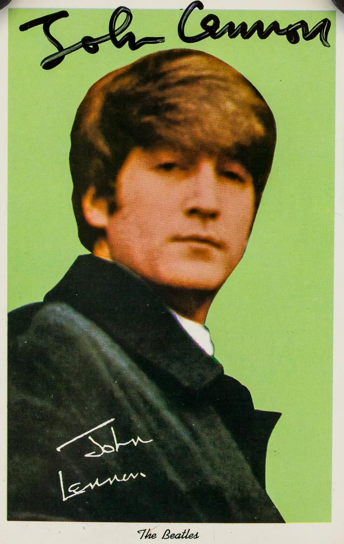 John Lennon Autographed Postcard JSA Letter (1 of 5)