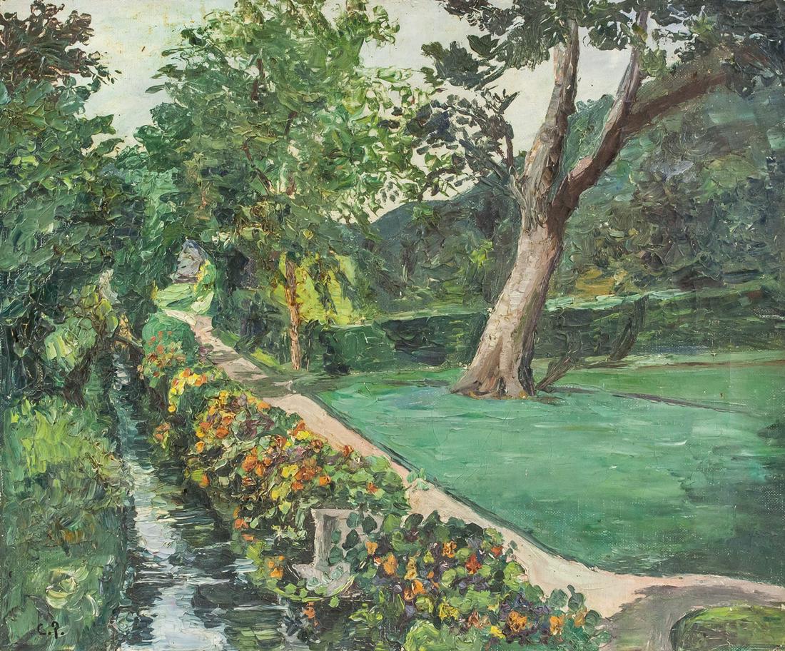 1870 French Impressionist Oil Camille Pissaro? (1 of 11)