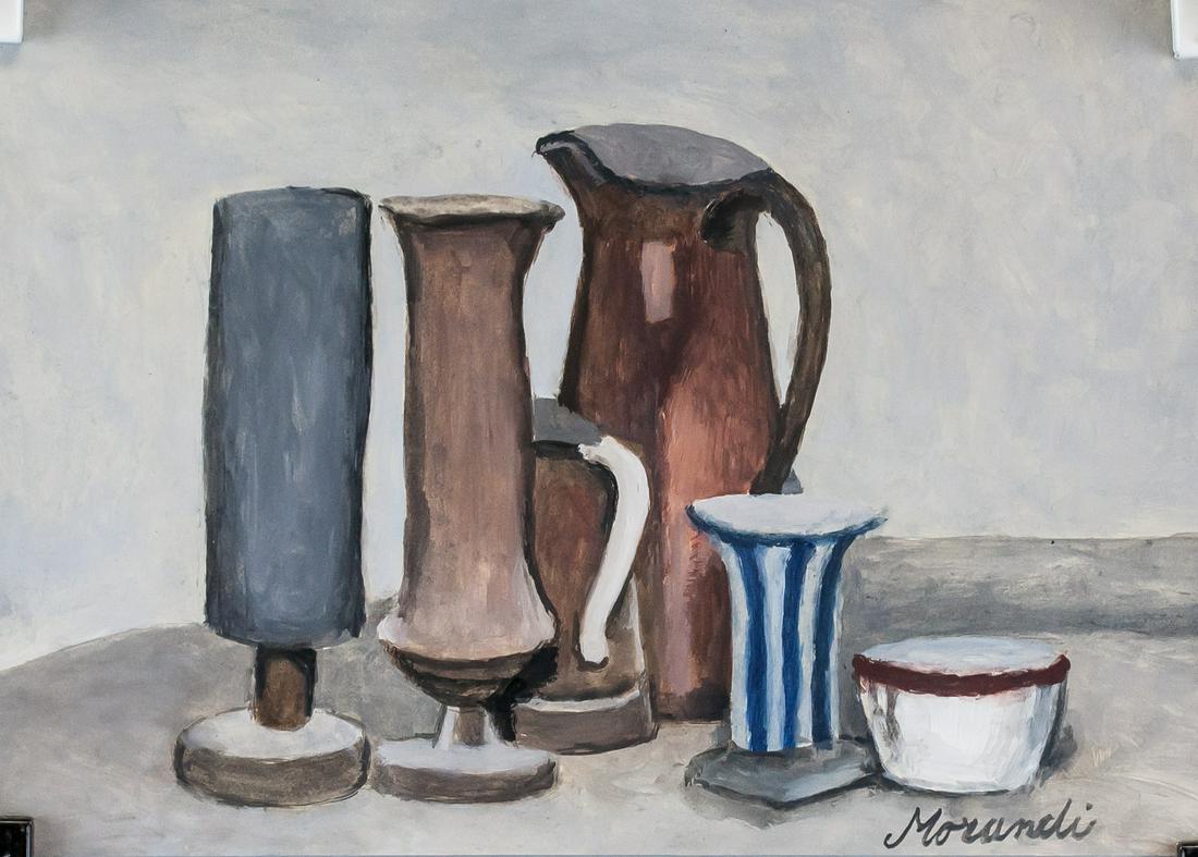 Giorgio Morandi Italian Modernist Gouache on Paper (1 of 8)
