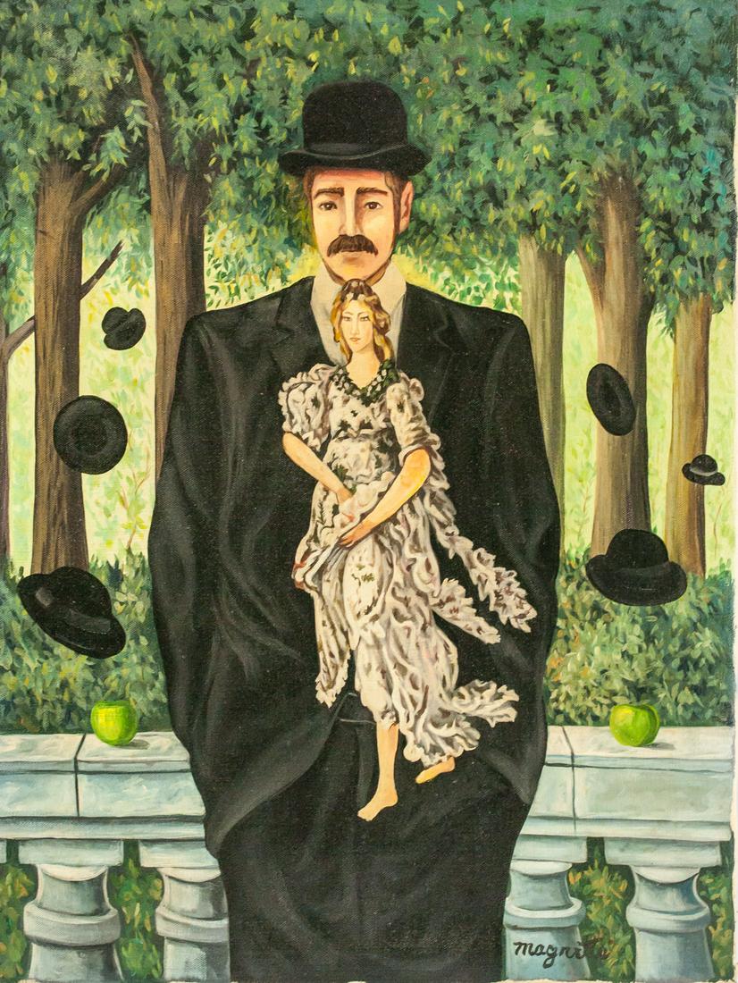 Rene Magritte Belgian Surrealist Oil on Canvas (1 of 9)