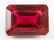 38.85ct Emerald Cut Blood Red Ruby Gemstone GGL