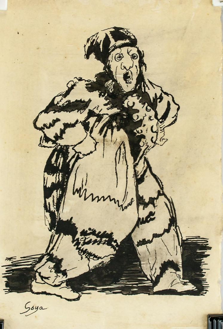 Francisco Goya Spanish Romanticist Ink on Paper (1 of 7)