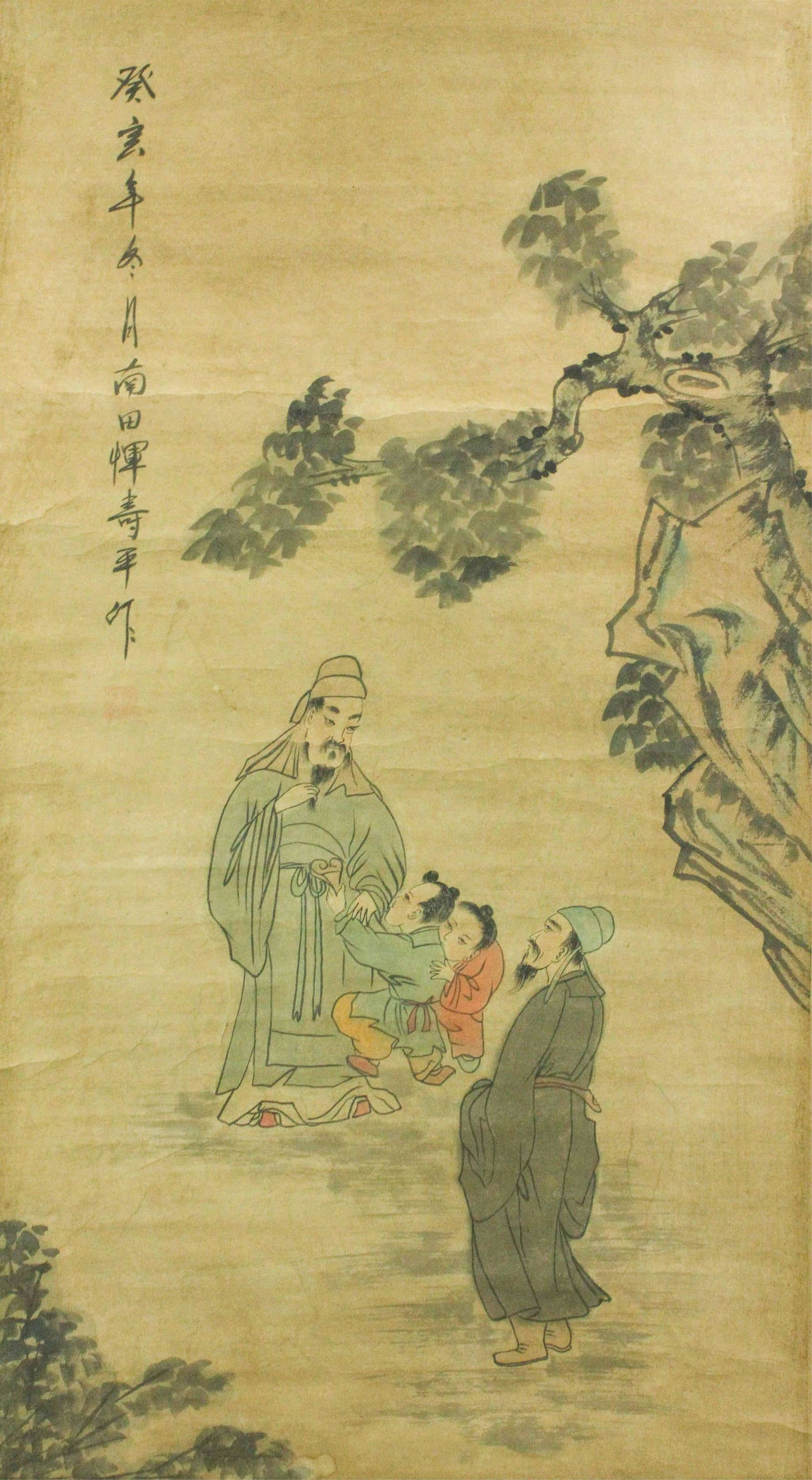 Yun Shouping 1633-1690 Chinese Watercolor Scroll (1 of 4)