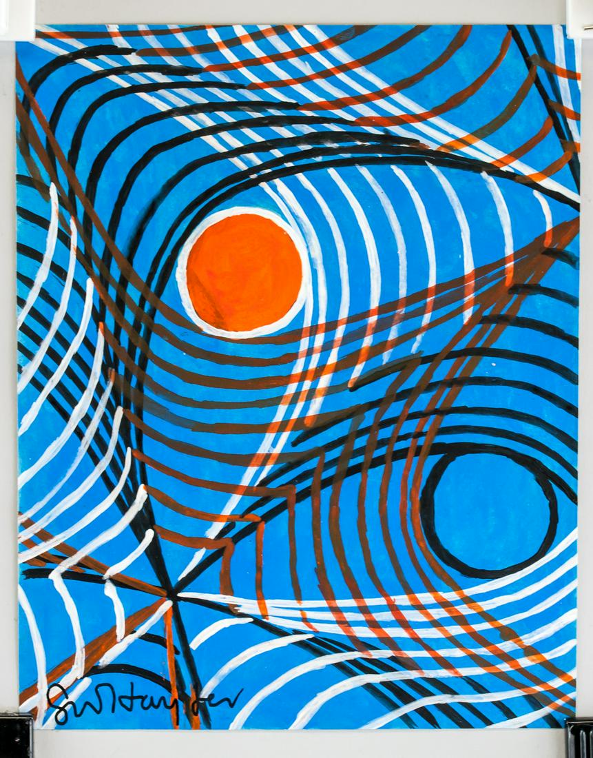 British Tempera Signed Stamped FINE ARTS LONDON (1 of 8)