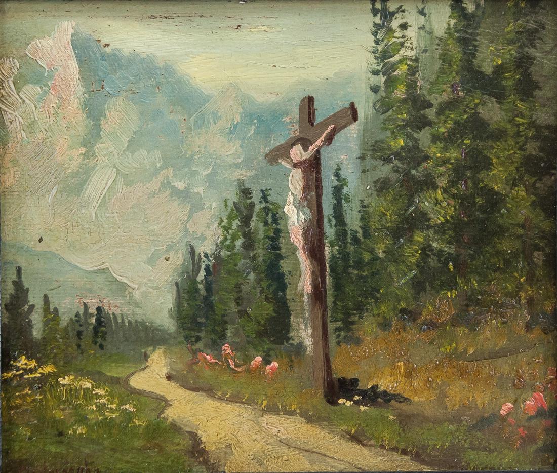 Laszlo Mednyanszky Hungarian Modernist Oil Board (1 of 5)