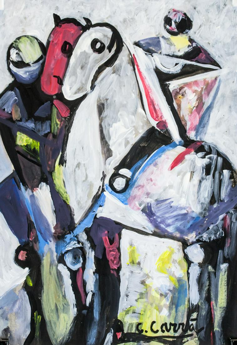 Carlo Carra Italian Futurist Tempera on Paper (1 of 9)