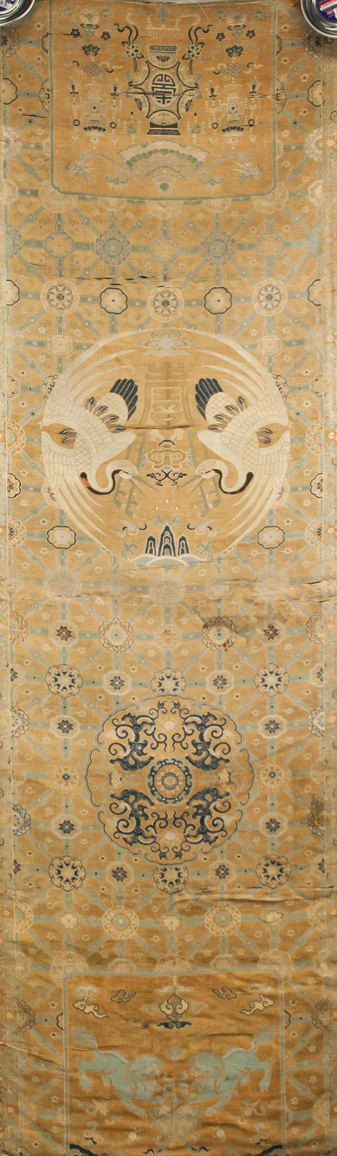 17th Century Chinese Embroidery Rank Badge Panel (1 of 8)