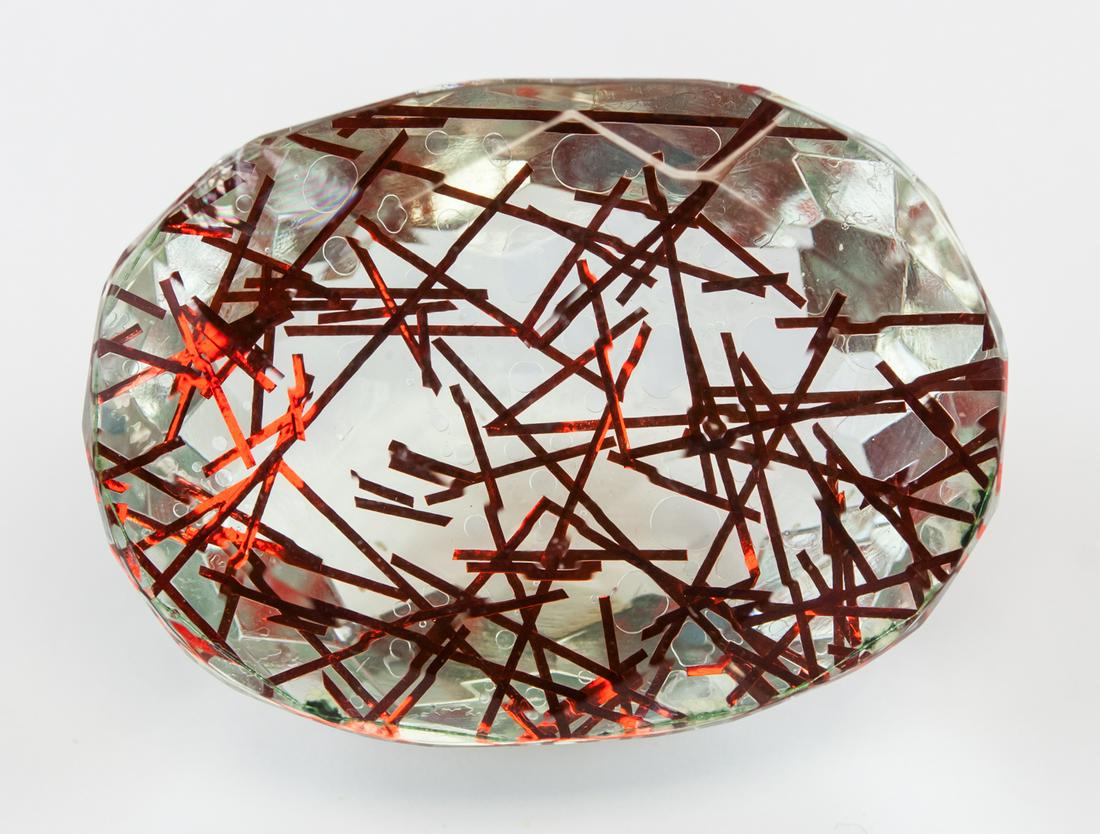 86.70ct Oval Checker Cut Rutilated Quartz Gemstone (1 of 4)