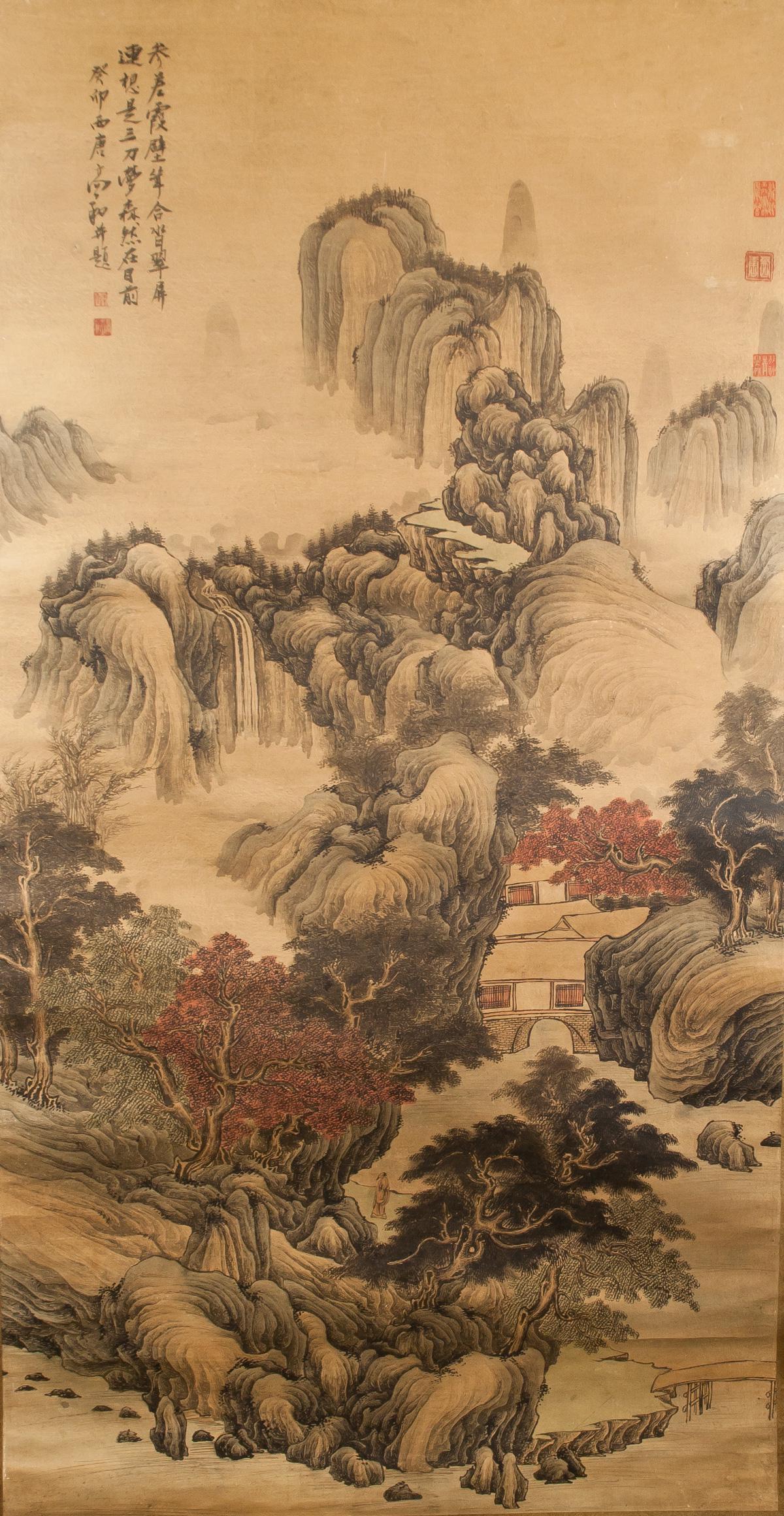 Gao Xiang 1688-1753 Chinese Watercolor on Paper (1 of 6)