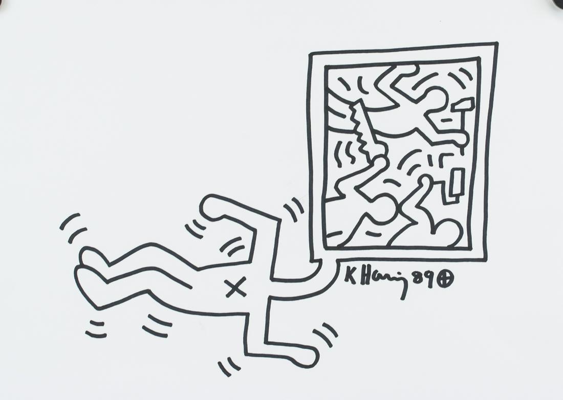 Keith Haring Mixed Media Letter of Auth Exhibited (1 of 7)