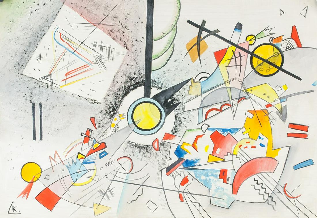 Wassily Kandinsky Russian Mixed Media on Paper (1 of 5)