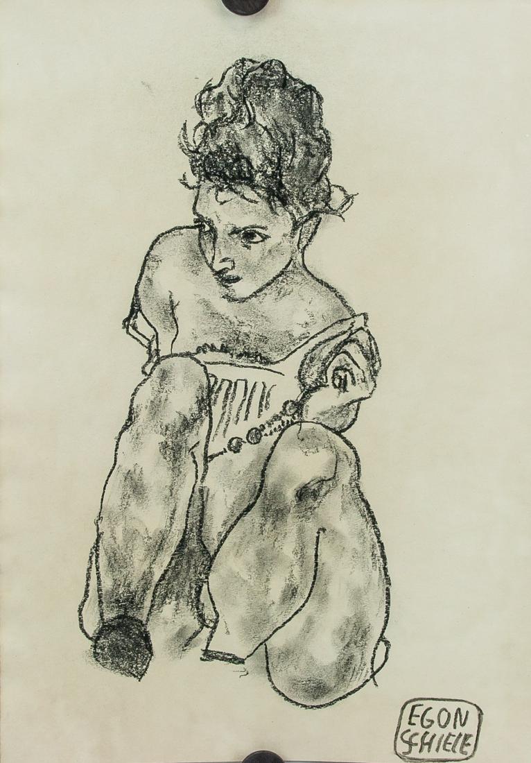 Egon Schiele Austrian Expressionist Charcoal Paper (1 of 7)