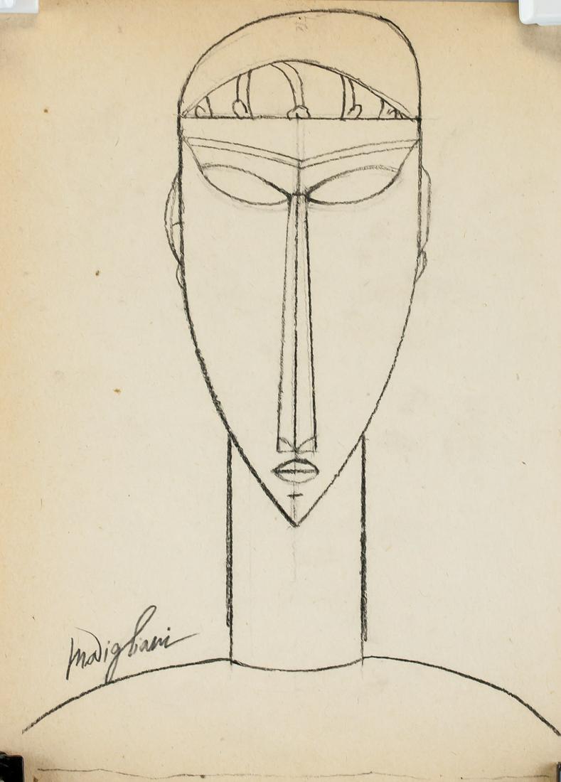 Amedeo Modigliani Italian Fauvist Charcoal Paper (1 of 6)