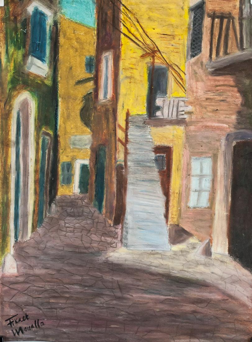 Turkish Modernist Pastel on Paper Signed Illegibly (1 of 6)