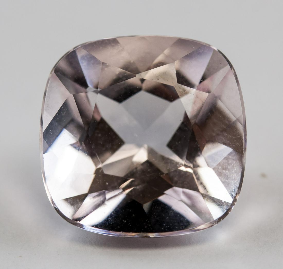 4.83ct Square Cut Light Pink Morganite Gemstone: One (1) 4.83 ct square cut light pink morganite gemstone. 11.03 x 11.0 x 6.93 mm