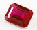 20.65ct Emerald Cut Blood Red Ruby Gemstone GGL - 3