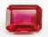 9.45ct Emerald Cut Red Ruby Gemstone GGL