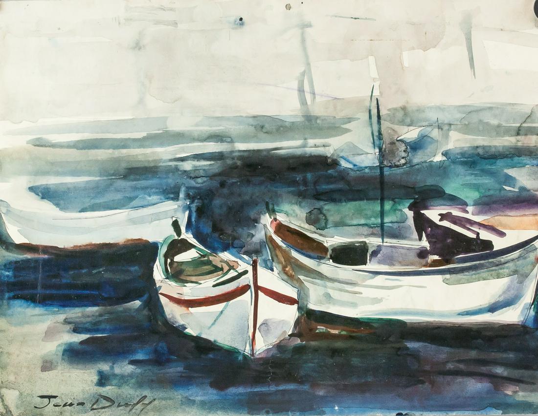 Jean Dufy French Modernist Watercolor on Paper (1 of 5)