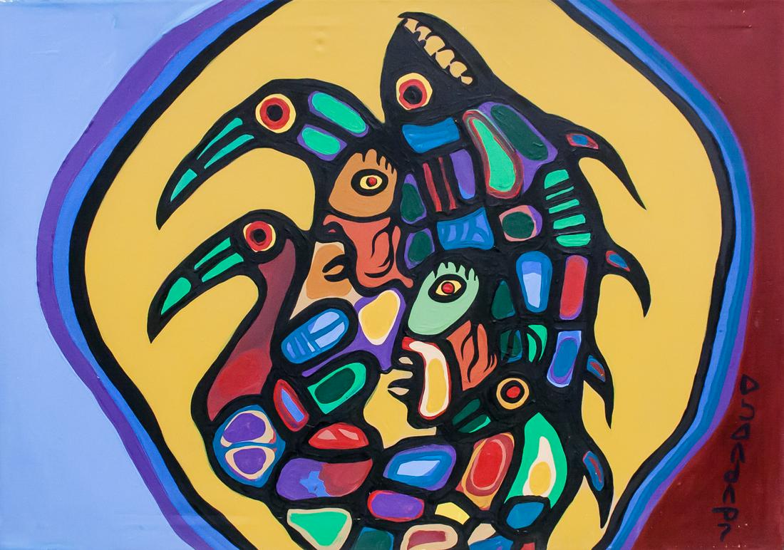 Norval Morrisseau 1932-2007 Canadian Acrylic 1981 (1 of 11)