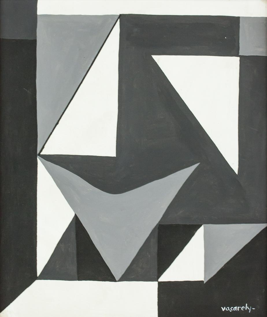 Victor Vasarely French-Hungarian Op Art Oil/Canvas (1 of 5)