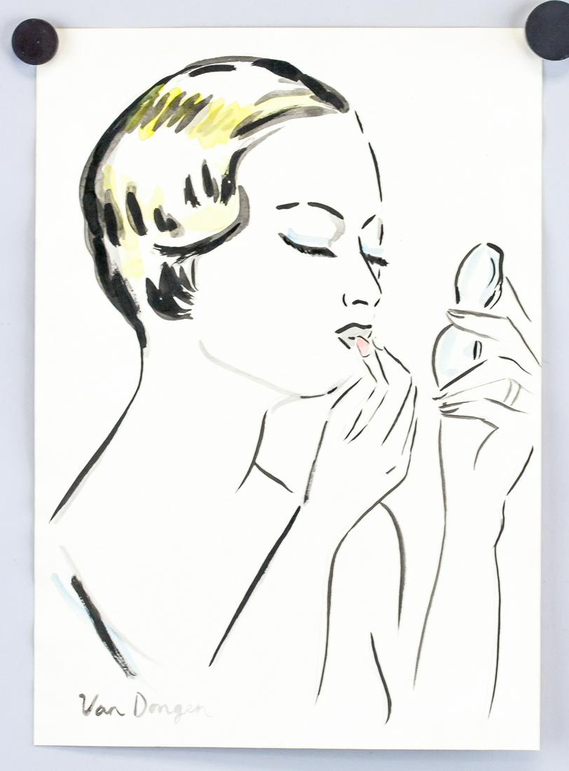 Kees Van Dougen Dutch-French Ink Watercolor Paper (1 of 5)