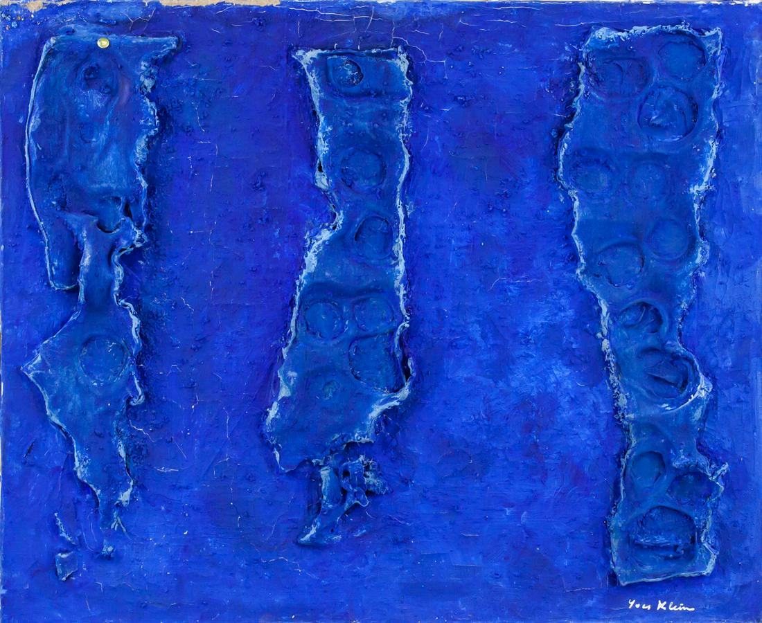 Yves Klein French Modernist Mixed Media on Canvas (1 of 12)