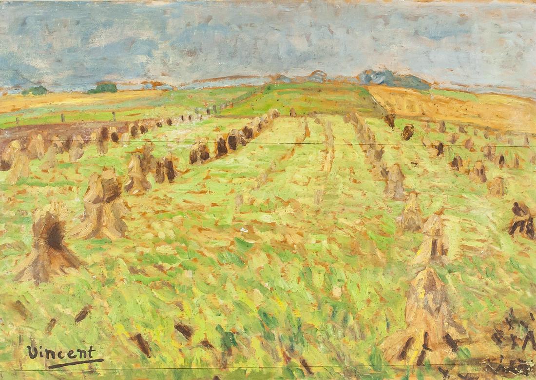 Dutch Signed Vincent Oil on Wood Galerie Beyeler (1 of 9)