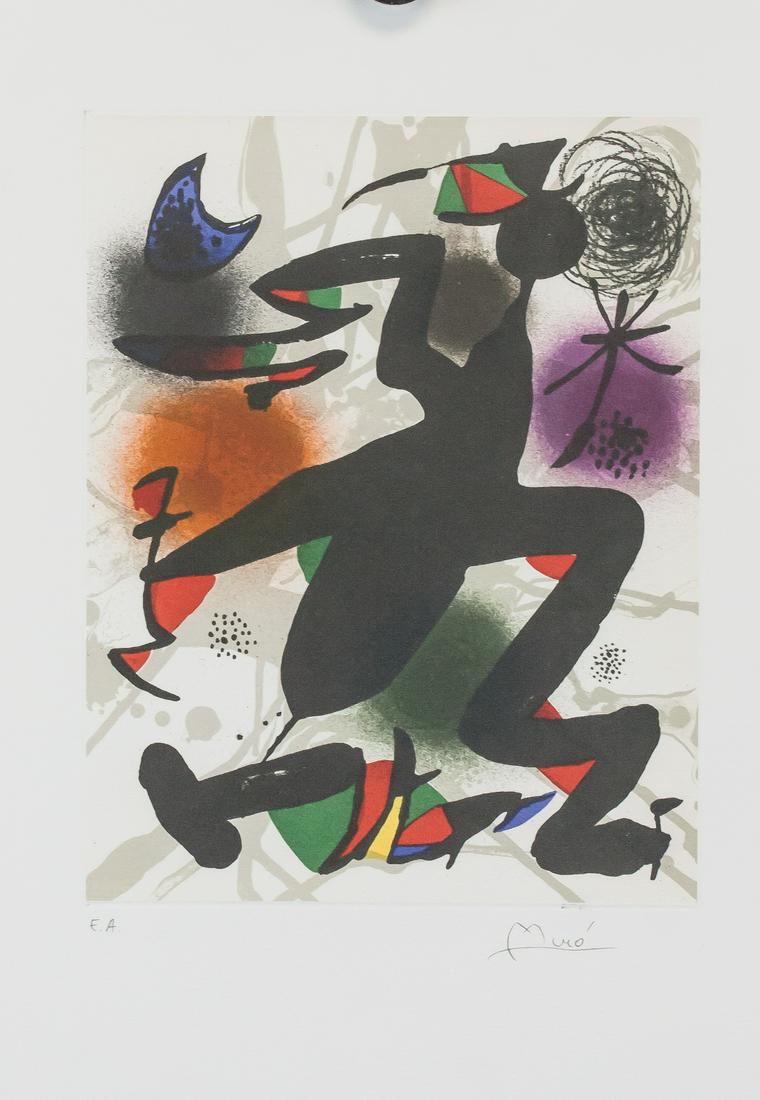 Joan Miro Spanish Signed Litho on Paper "E.A." (1 of 6)
