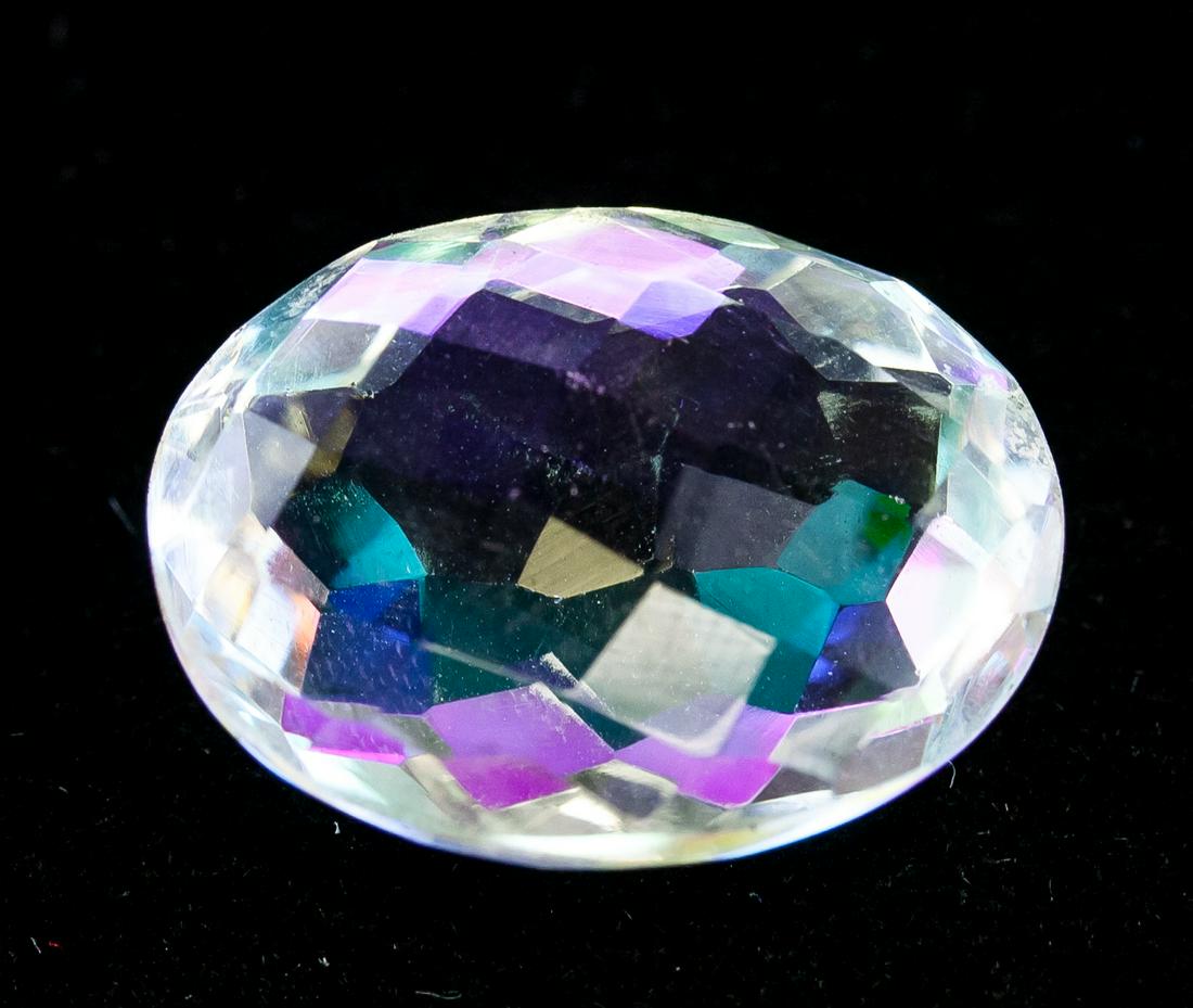 14.50ct Oval Checker Rainbow Mystic Quartz Gem (1 of 4)