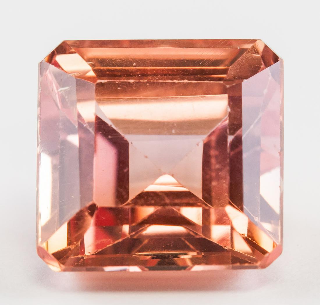 12.05 Ct Square Cut Pink Sapphire Gemstone GGL (1 of 4)