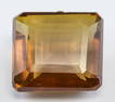 13.80ct Emerald Cut Golden Brown Sapphire GGL