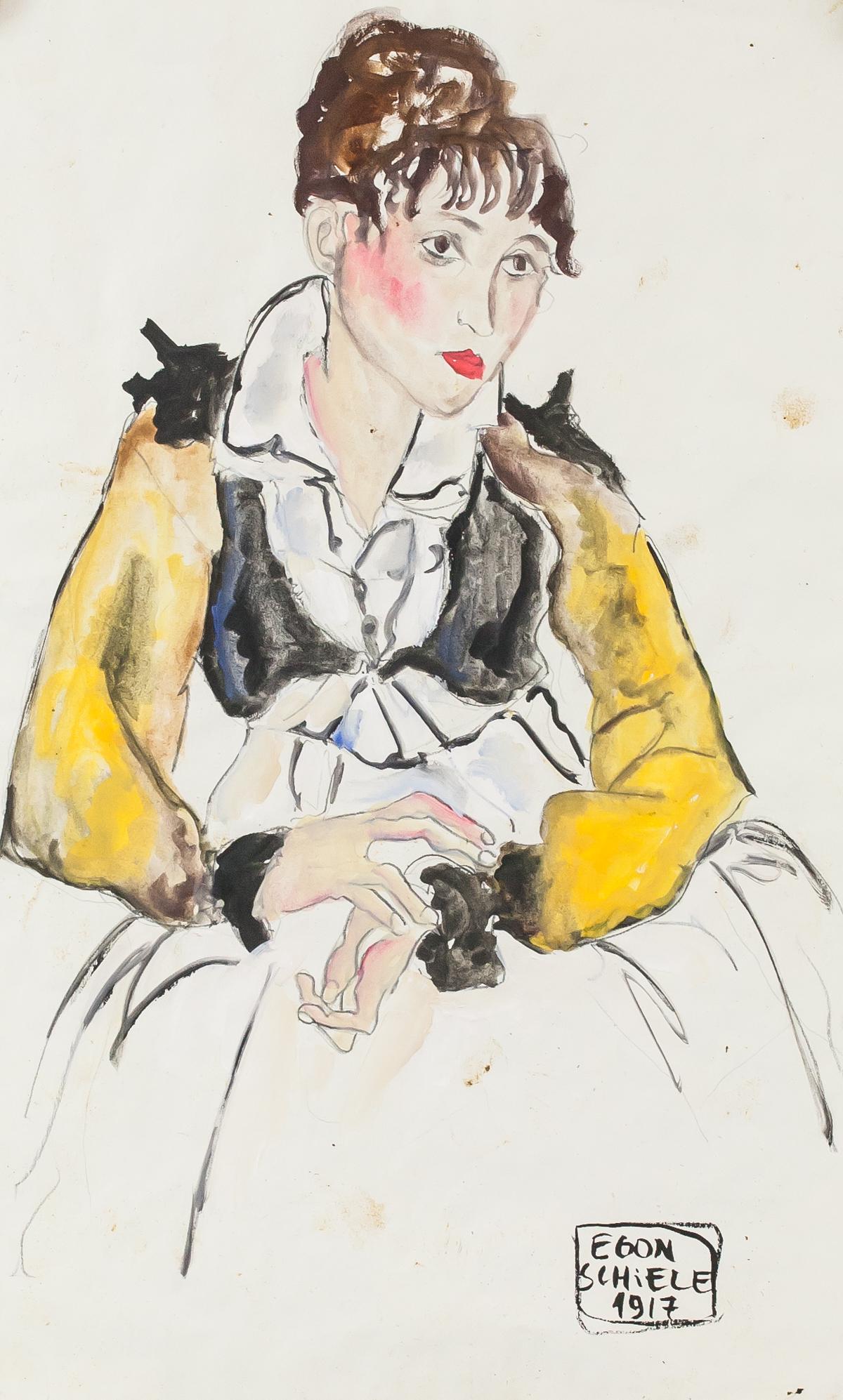 Egon Schiele Austrian Modernist Mixed Media (1 of 5)