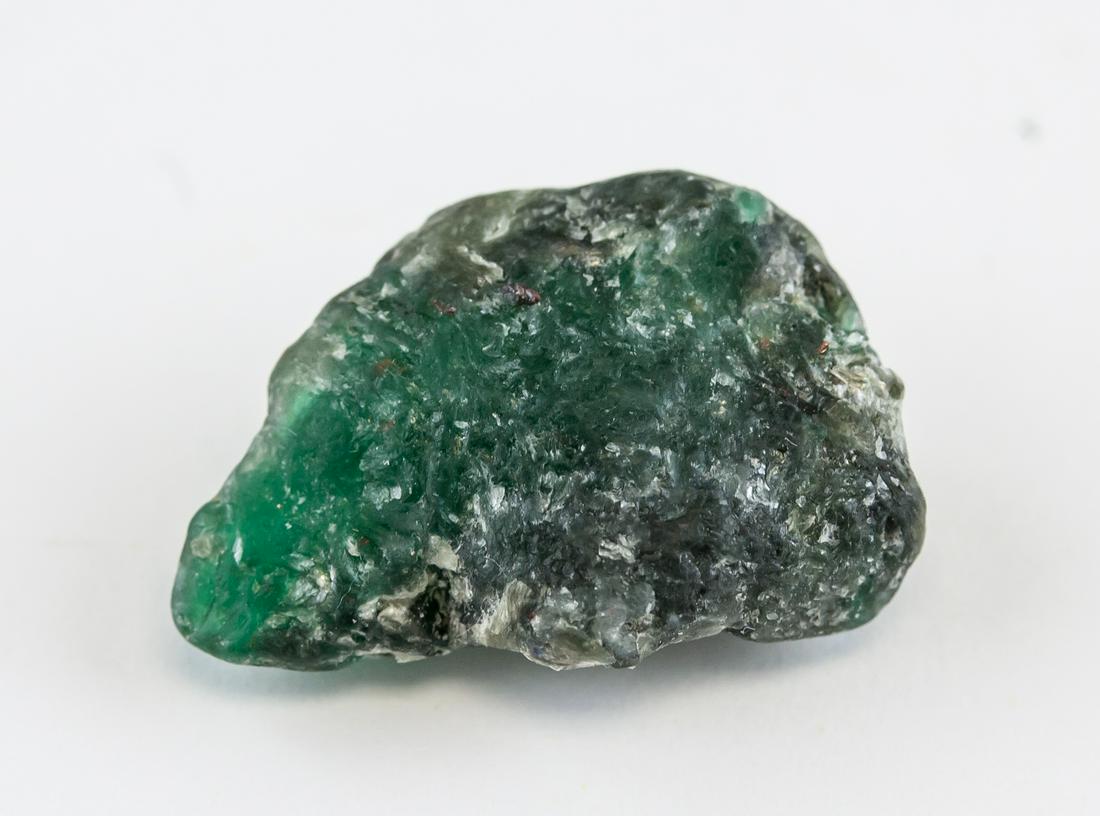 13.30ct Uncut Green Natural Emerald  AGSL (1 of 4)