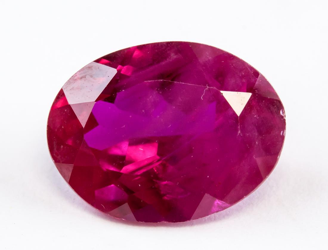 5.00ct Pinkish Red Oval Cut Natural Ruby AGSL (1 of 4)