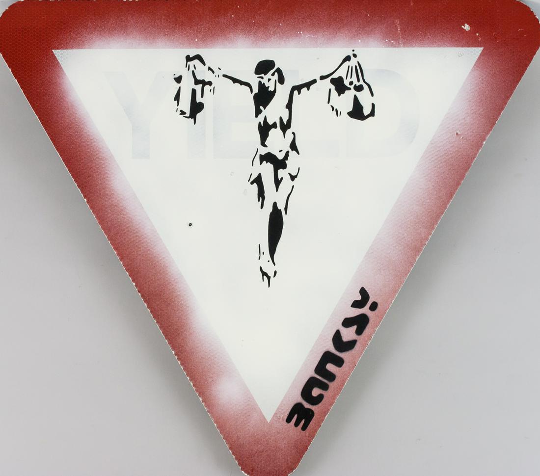Banksy British Pop Graffiti Metal Reflective Sign (1 of 7)