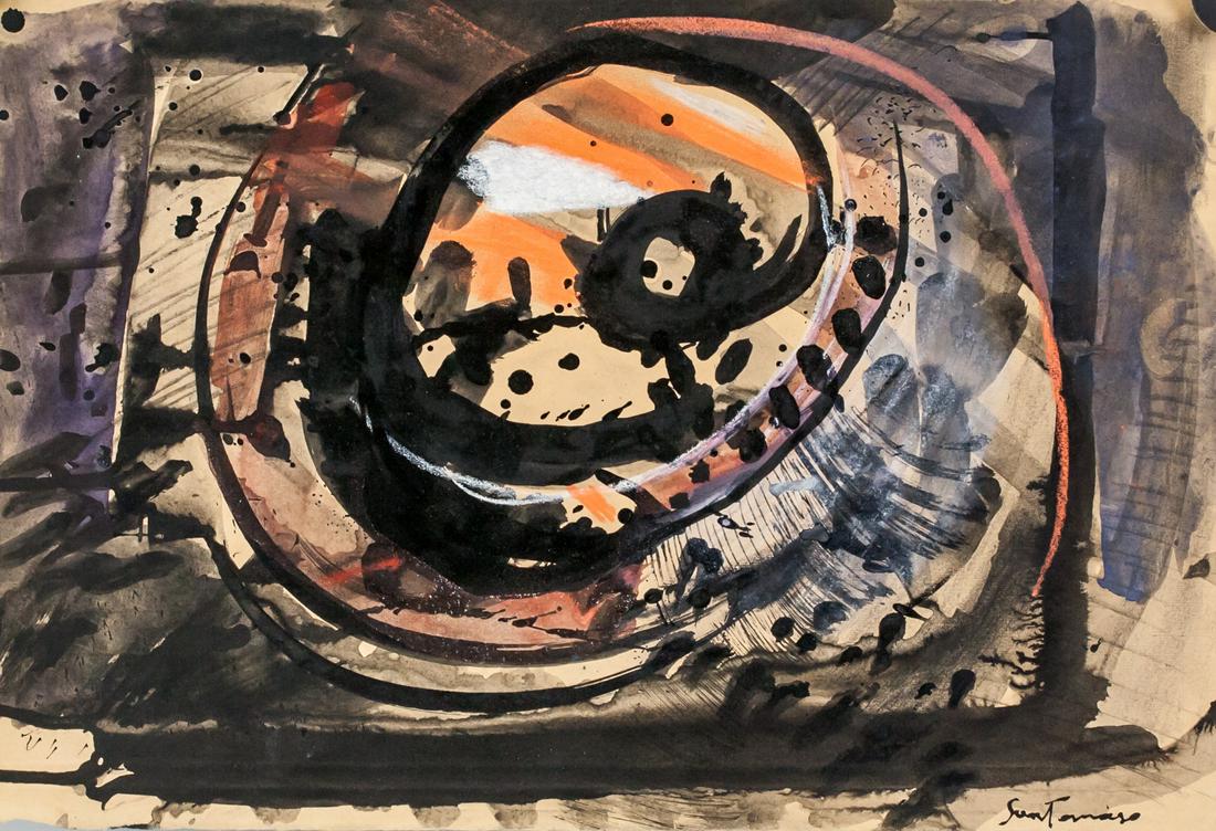 Sam Francis American Mixed Media on Paper (1 of 5)