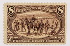 1898 American Troops Guarding Train Stamp