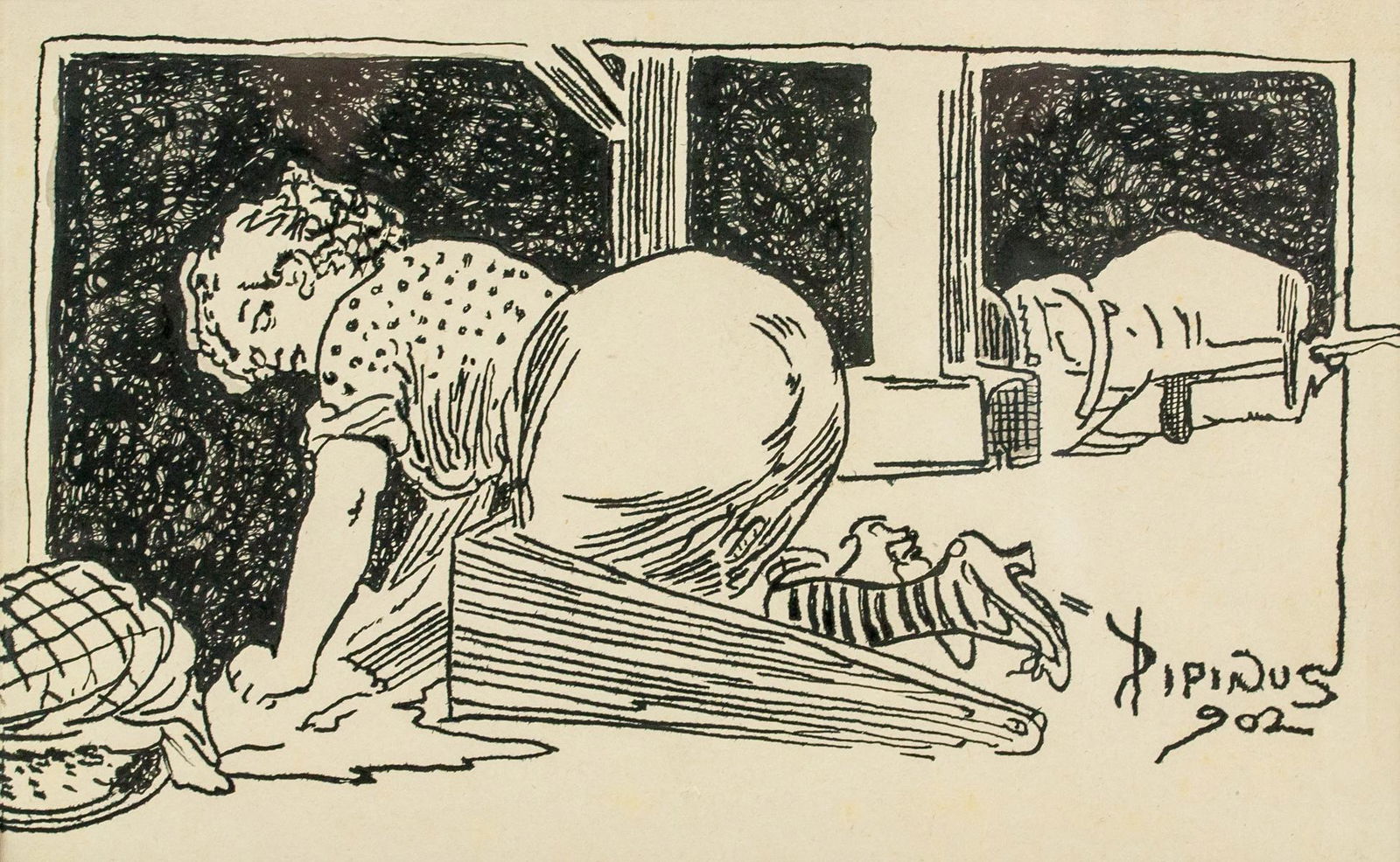 Garuti Guiseppe Ink on Paper Pop Art Signed 1900 (1 of 8)