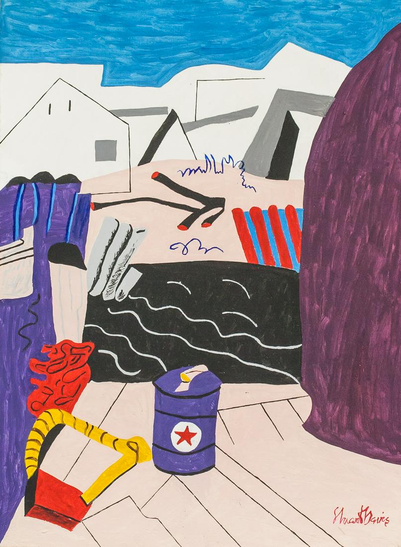 Stuart Davis American Abstract Acrylic on Canvas (1 of 6)