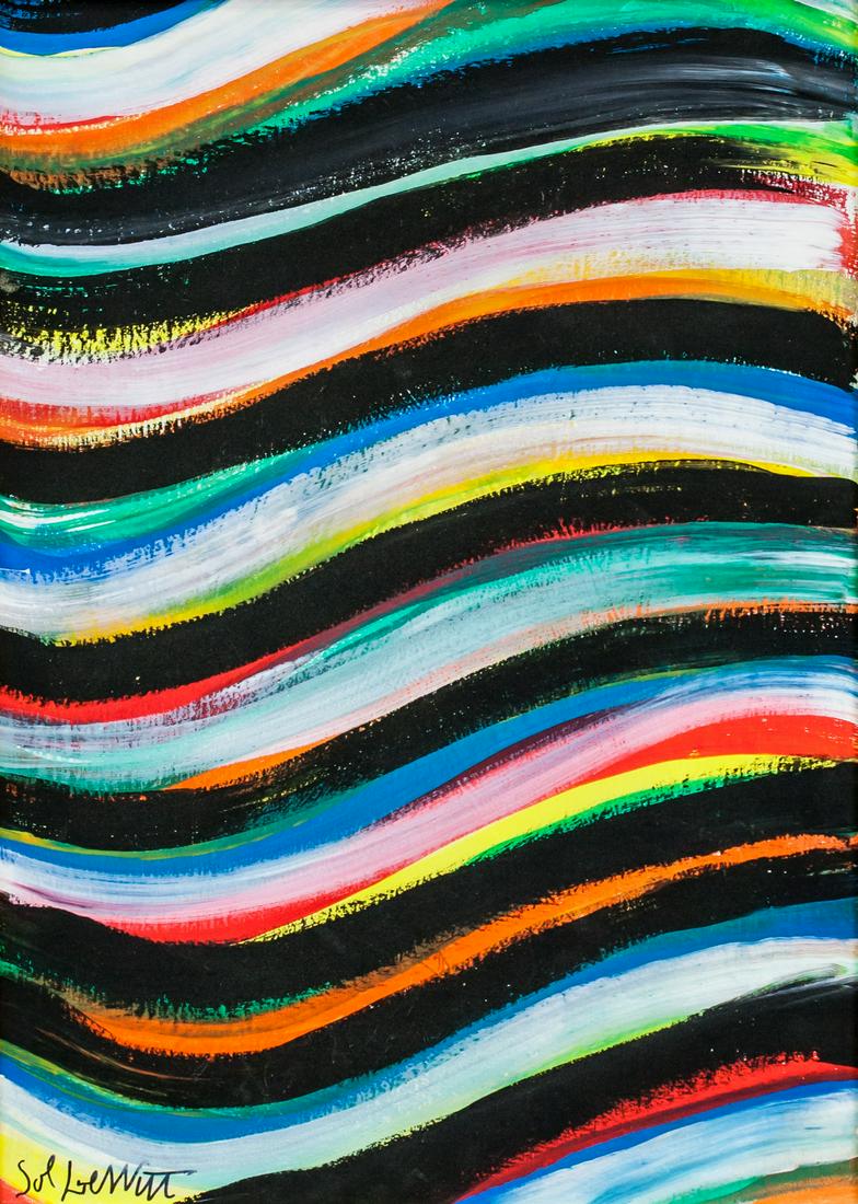 Sol Lewitt American Modernist Oil on Canvas (1 of 5)