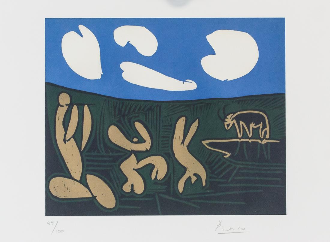 Pablo Picasso Spanish Signed Litho on Paper 49/100 (1 of 6)