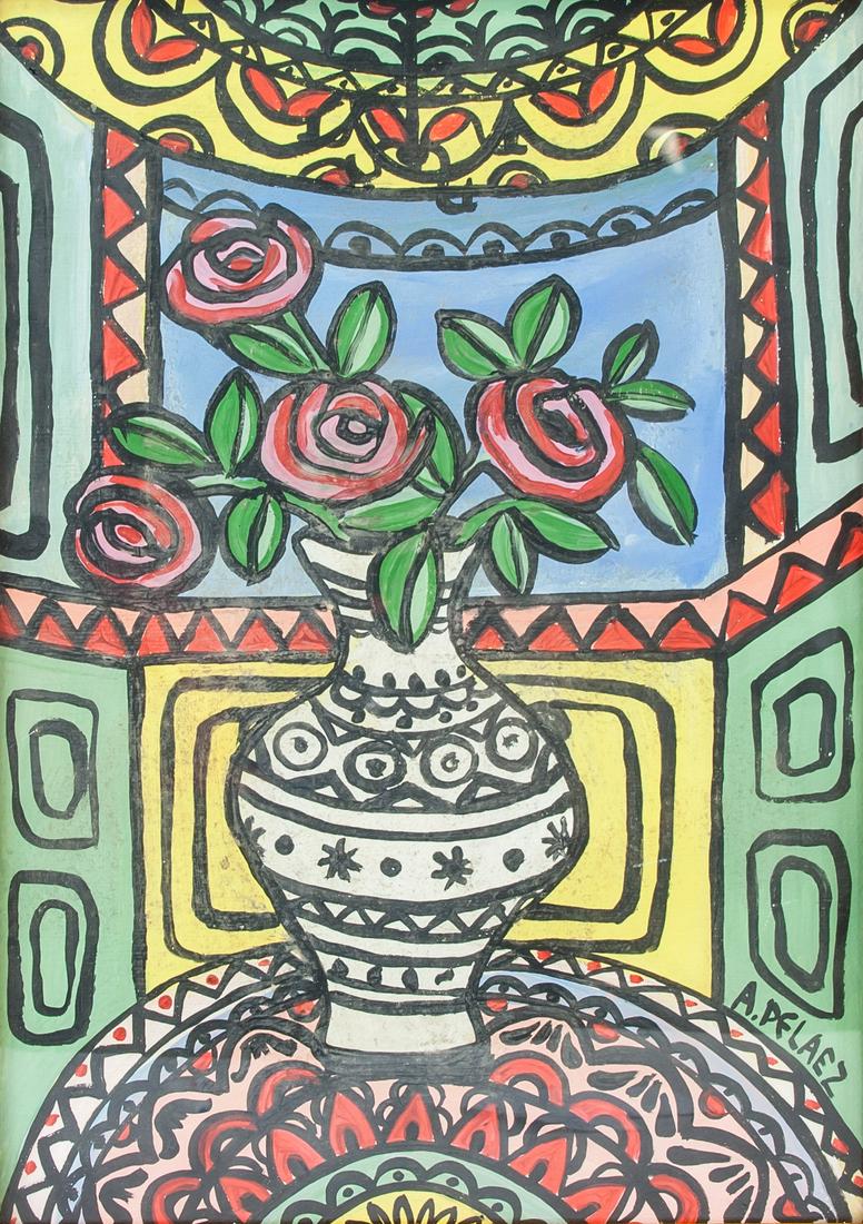 Amelia Pelaez Cuban Modernist Gouache on Paper (1 of 5)