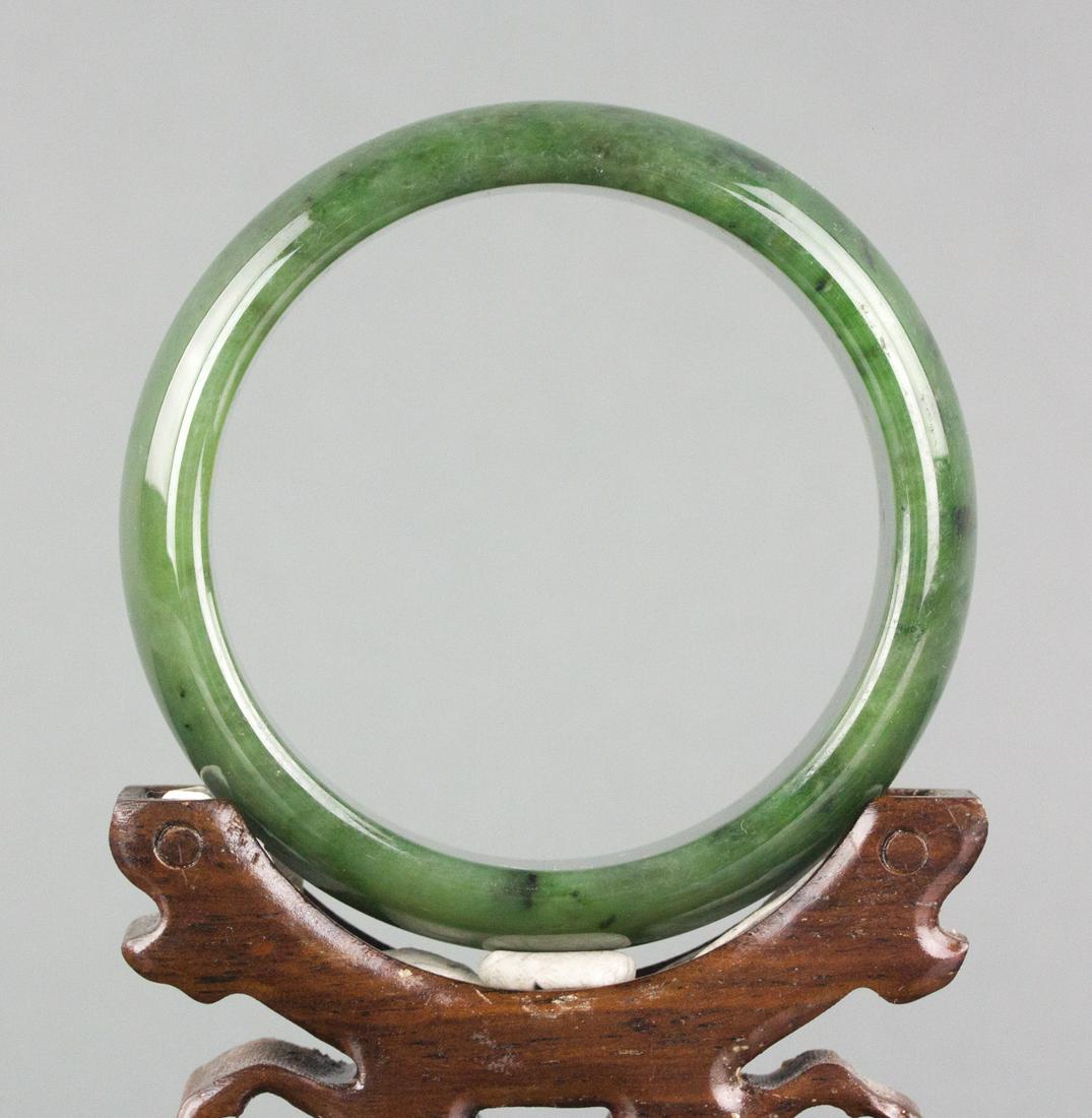 Chinese Fine Green Jade Bangle (1 of 3)